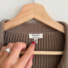 Load image into Gallery viewer, Splendid x Cella Jane Blog Ribbed Knit Collared Pullover Sweater Brown M