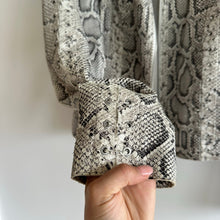 Load image into Gallery viewer, Elie Tahari Janet Python-Embossed Leather Jacket L