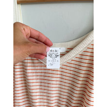 Load image into Gallery viewer, Project Social T Striped Pattern V-Neck Cropped Tank Top Cream Orange M NWT