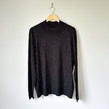 Load image into Gallery viewer, Joseph Ribkoff Beaded Crew Neck Long Sleeve Pullover Casual Top Black XL NWT