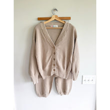 Load image into Gallery viewer, FP BEACH Hailee Knit Button Front Oversized Casual Cardigan Set Brown S