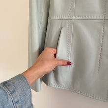 Load image into Gallery viewer, Agnona Leather Single-Breasted Lined Blazer Green 46