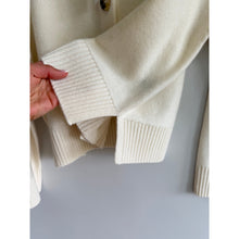 Load image into Gallery viewer, Archer Nina Cashmere Crew Neck Button Front Cardigan Cream M NWT