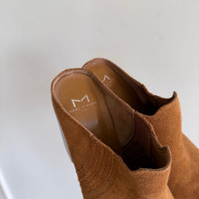 Load image into Gallery viewer, Marc Fisher LTD Gabbi Suede Pointed Toe Slip On Western Heeled Mule Brown 9.5