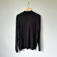 Load image into Gallery viewer, Joseph Ribkoff Beaded Crew Neck Long Sleeve Pullover Casual Top Black XL NWT
