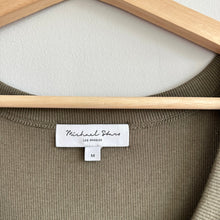 Load image into Gallery viewer, Michael Stars Wren Ruched Side Bodycon Ribbed Dress Topiary Green M