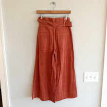 Load image into Gallery viewer, The Korner Corduroy Belted High Rise Pleated Wide Leg Pants 2 NWT