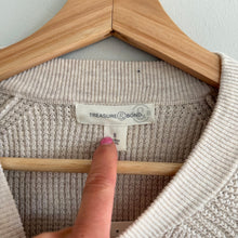 Load image into Gallery viewer, Treasure & Bond Crew Neck Knit Pullover Sweater Beige Oatmeal S NWT