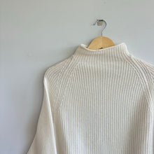 Load image into Gallery viewer, Club Monaco Emma Cashmere Ribbed Pullover Sweater Ivory XS