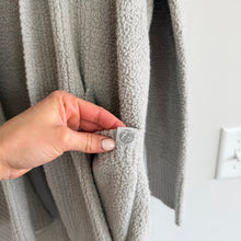 Load image into Gallery viewer, Faceplant Dreams Open-Front Long Sleeve Knit Cardigan Gray L