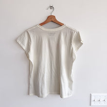 Load image into Gallery viewer, Recycled Karma Merry Minimalist Shrunken Baby Tee Pull On Top Cream L