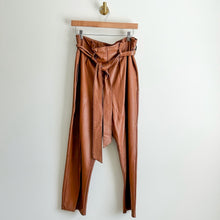 Load image into Gallery viewer, Commando Faux Leather Cropped Paper Bag Pants Brown M