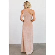 Load image into Gallery viewer, Baltic Born Tatiana Velvet One Shoulder Front Slit Maxi Dress Mauve XS