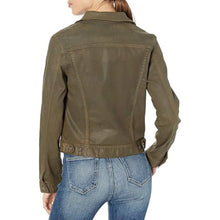 Load image into Gallery viewer, Adriano Goldschmied Robyn Button Front Collared Jean Jacket Green M NWT