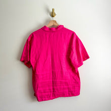 Load image into Gallery viewer, Rails Mackinley Linen Short Sleeve Button Up Shirt Raspberry Pink S