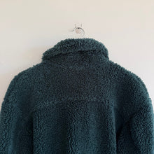 Load image into Gallery viewer, VICI Teddy Sherpa Fleece Asymmetrical Zip Jacket Emerald Green S