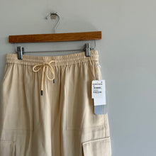 Load image into Gallery viewer, Nordstrom High Rise Drawcord Waist Casual Cargo Pants Beige Burnt XS NWT