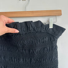 Load image into Gallery viewer, GILLI Strapless Cotton Smocked Bodice Wide Leg Jumpsuit Black M