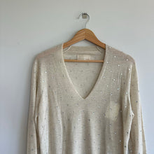 Load image into Gallery viewer, Zadig & Voltaire Elya Strass Embellished Cashmere Pullover Sweater Cream L NWT