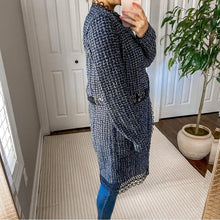 Load image into Gallery viewer, Elie Tahari Twill Midi Cut Out Lace Trim Coat