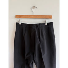 Load image into Gallery viewer, PRADA Vintage Pleated High Rise Straight Leg Trouser Pants Black 46