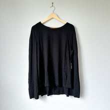 Load image into Gallery viewer, Kal Rieman Cape Sweatshirt Boat Neck Pullover Black L NWT