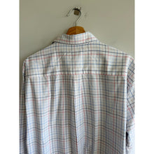 Load image into Gallery viewer, Peter Millar Plaid Pattern Long Sleeve Button Up Shirt White Blue XL