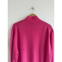 Load image into Gallery viewer, Fairway & Greene Baruffa Merino 1/4 Zip Long Sleeve Windsweater Pink XL