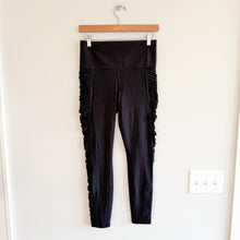 Load image into Gallery viewer, Athleta Salutation Stash Ruched Mesh High Tight Leggings Black M
