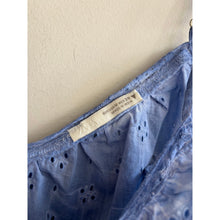 Load image into Gallery viewer, Zara Washed Effect Eyelet Embroidered Cami Top Set Blue S