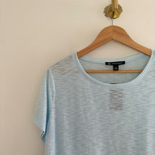 Load image into Gallery viewer, NWT INC International Concepts Ruched Side Short Sleeve T-Shirt Blue 1X