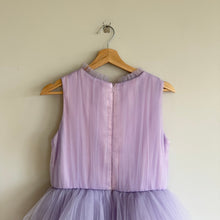 Load image into Gallery viewer, Tulleen Farvue Sleeveless Tiered Tulle Midi Dress Purple 14Y NWT