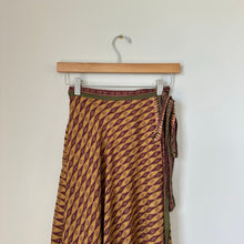 Load image into Gallery viewer, Free People Good 4 U Tribal-Inspired Print Midi Wrap Skirt Brown 4