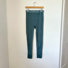 Load image into Gallery viewer, SKIMS Cotton Rib Knit Pull On High Rise Leggings Kyanite Green L NWT