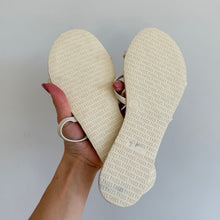 Load image into Gallery viewer, TKEES Gemma Leather Two-Strap Slip On Flip Flop Flat Sandals White 9