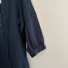 Load image into Gallery viewer, J. McLaughlin Sabina Knee Length 3/4 Sleeve Shirt Dress Blue L
