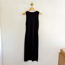 Load image into Gallery viewer, BP. Snap Front Sleeveless Ribbed Bodycon Scoop Neck Midi Tank Dress Black M
