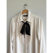 Load image into Gallery viewer, Lauren Ralph Lauren Georgette Tie Neck Casual Mini Shirt Dress White 8