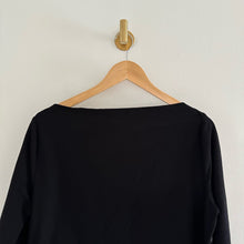 Load image into Gallery viewer, Eileen Fisher Washable Stretch Crepe Shift Dress Black L