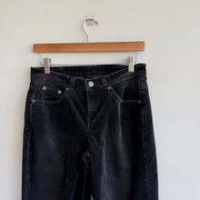 Load image into Gallery viewer, Mac Jeans Rich Carla Velvet High Rise Wide Leg Jeans Black 34