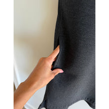 Load image into Gallery viewer, New Balance Crew Neck Short Sleeve Activewear T-Shirt Dress Charcoal Gray L