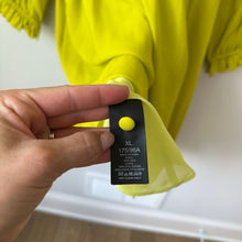 Load image into Gallery viewer, Kate Spade Smocked Silk Georgette Mini Dress Green/Yellow XL NWT