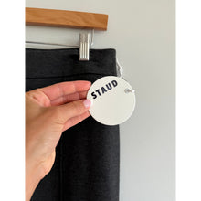 Load image into Gallery viewer, Staud Knack Seamed High Rise Flared Leg Casual Pants Gray L NWT
