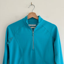 Load image into Gallery viewer, Pebble Beach 1/2 Zip Turtleneck Pullover Activewear Jacket Blue XS