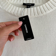 Load image into Gallery viewer, Express Knit Cropped Sweater White XS NWT