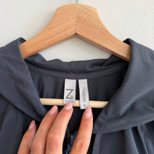 Load image into Gallery viewer, Z by Zella Zip Up Crew Neck Outdoor Hooded Windbreaker Jacket Blue S