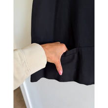 Load image into Gallery viewer, Emerson Fry Cotton A Line Mod Sleeveless Split Neck Top Black L