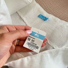 Load image into Gallery viewer, NWT J. McLaughlin Carter High Rise Linen Blend Cropped Casual Pants White 12