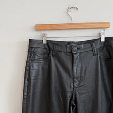 Load image into Gallery viewer, KUT From The Kloth Meg Fab Ab Wide Leg High Rise Faux Leather Pants Black 12