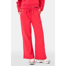 Load image into Gallery viewer, Roller Rabbit Hearts Embroidered Wide Leg Turner Pants Cherry Red XL NWT